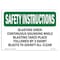 Signmission OSHA, Blasting Siren Continuous Sounding While, 10in X 7in Rigid Plastic, 7" W, 10" L, Landscape OS-SI-P-710-L-11430 - alternate 1